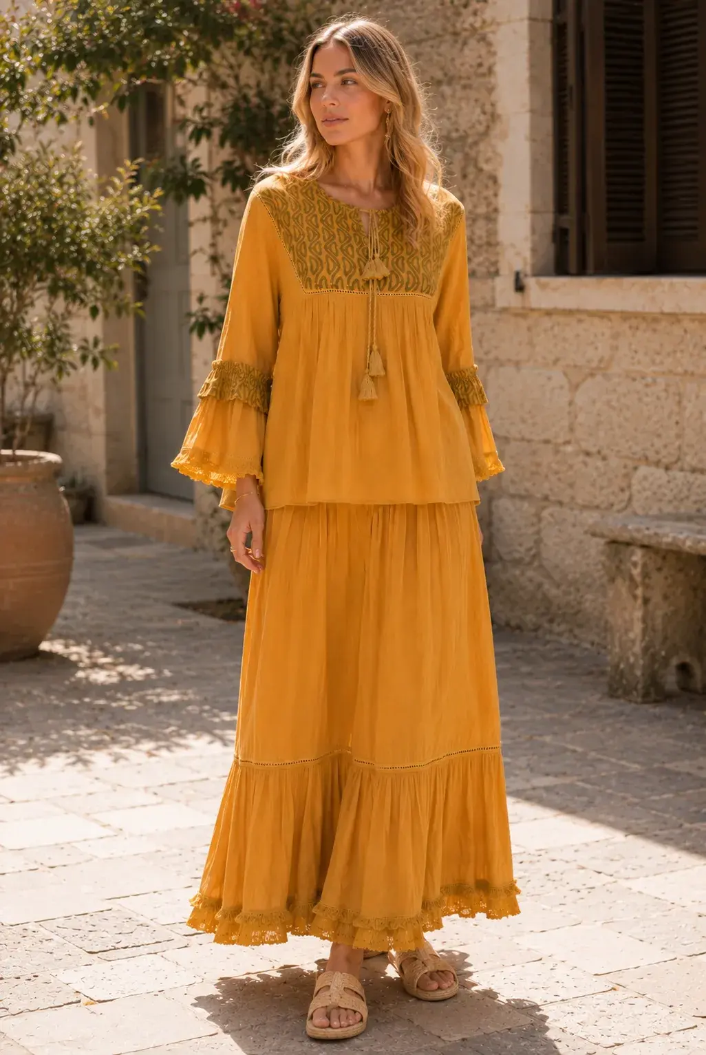 Savannah Cotton Skirt Set (JD735)